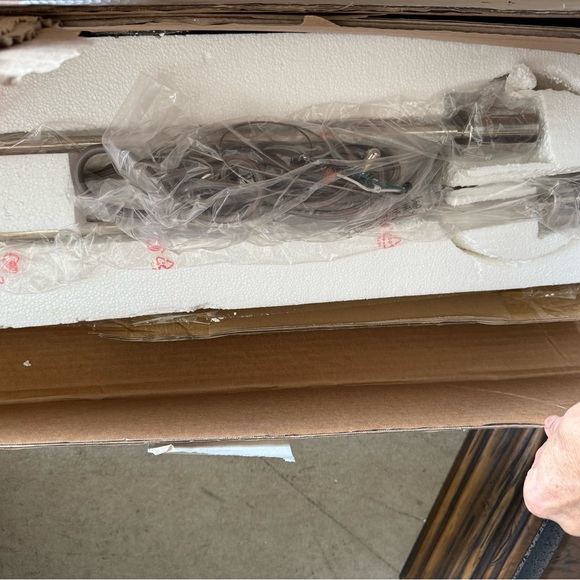 West Elm Chandelier Adjustable Mobile Grand Lustre-Satin Nickel NEW 55” in box - Picture 5 of 6